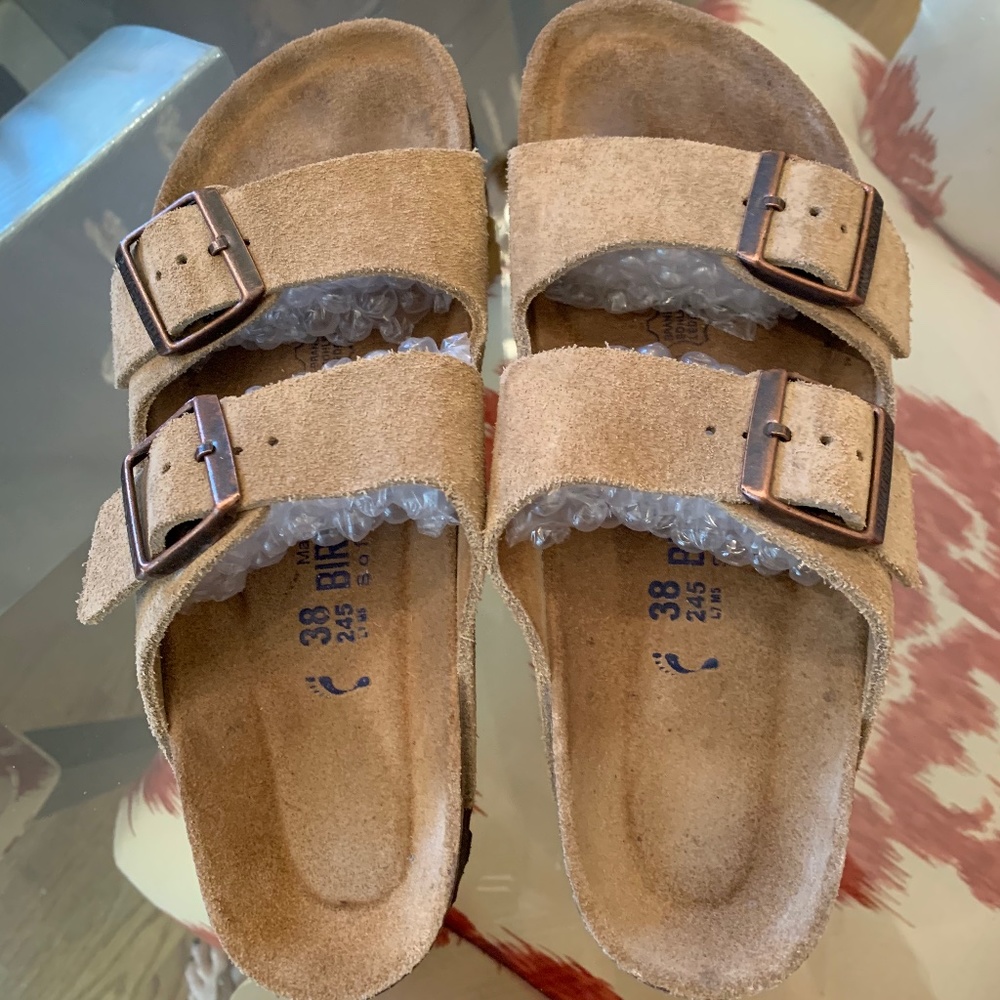 Birkenstock Suede Arizona Sandals, Jasper